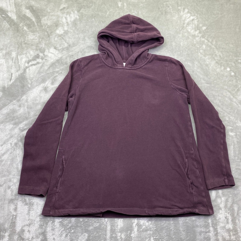 Pure Jill Soft Touch Cotton Purple Hoodie Pullover Long Sleeve Size S Grunge